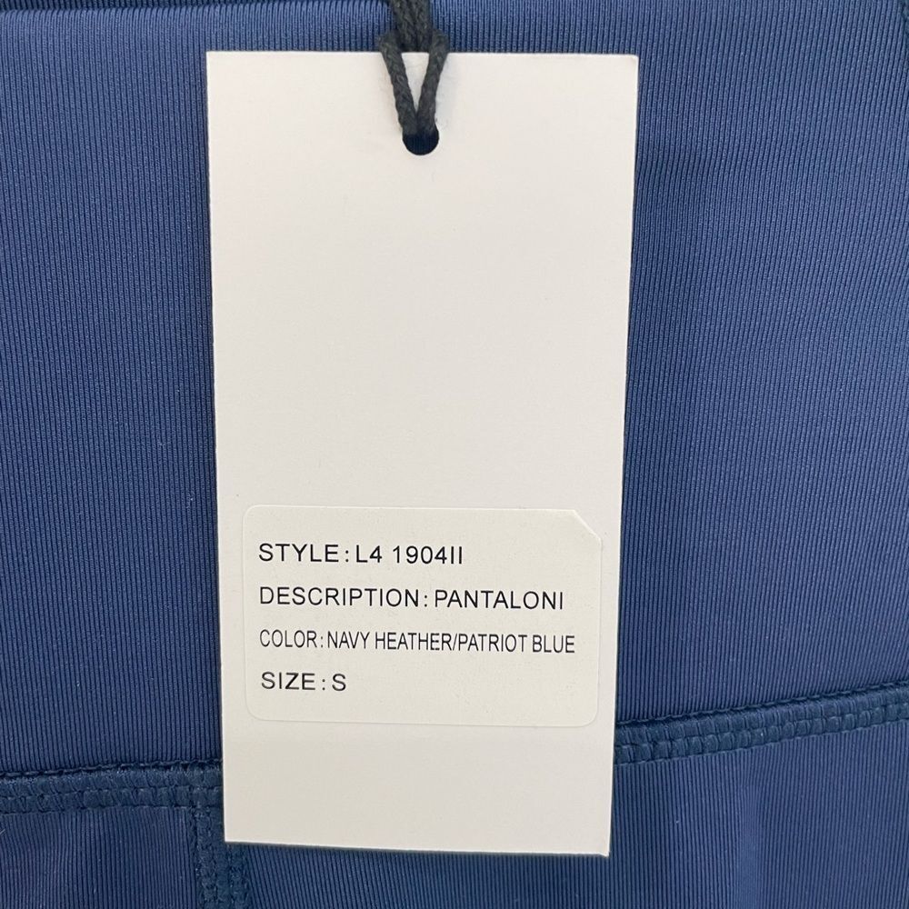 Iris & Ink Athletic Crop Leggings Navy Heather Patriot Blue Women’s Size S - Picture 5 of 6